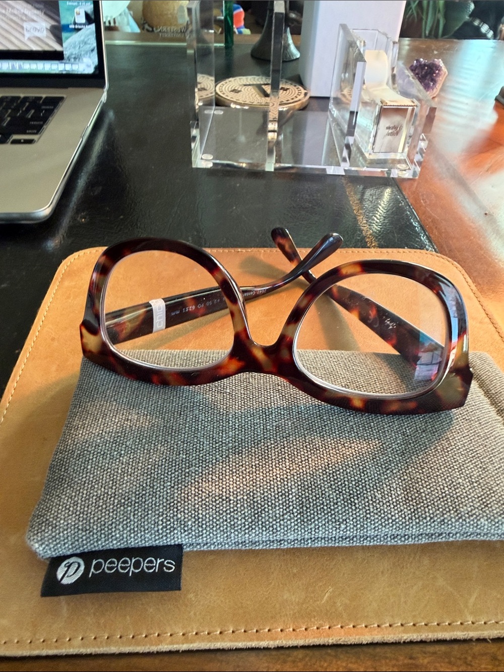 Peepers Tortoiseshell Oversized Reading Glasses Center Stage +2.50